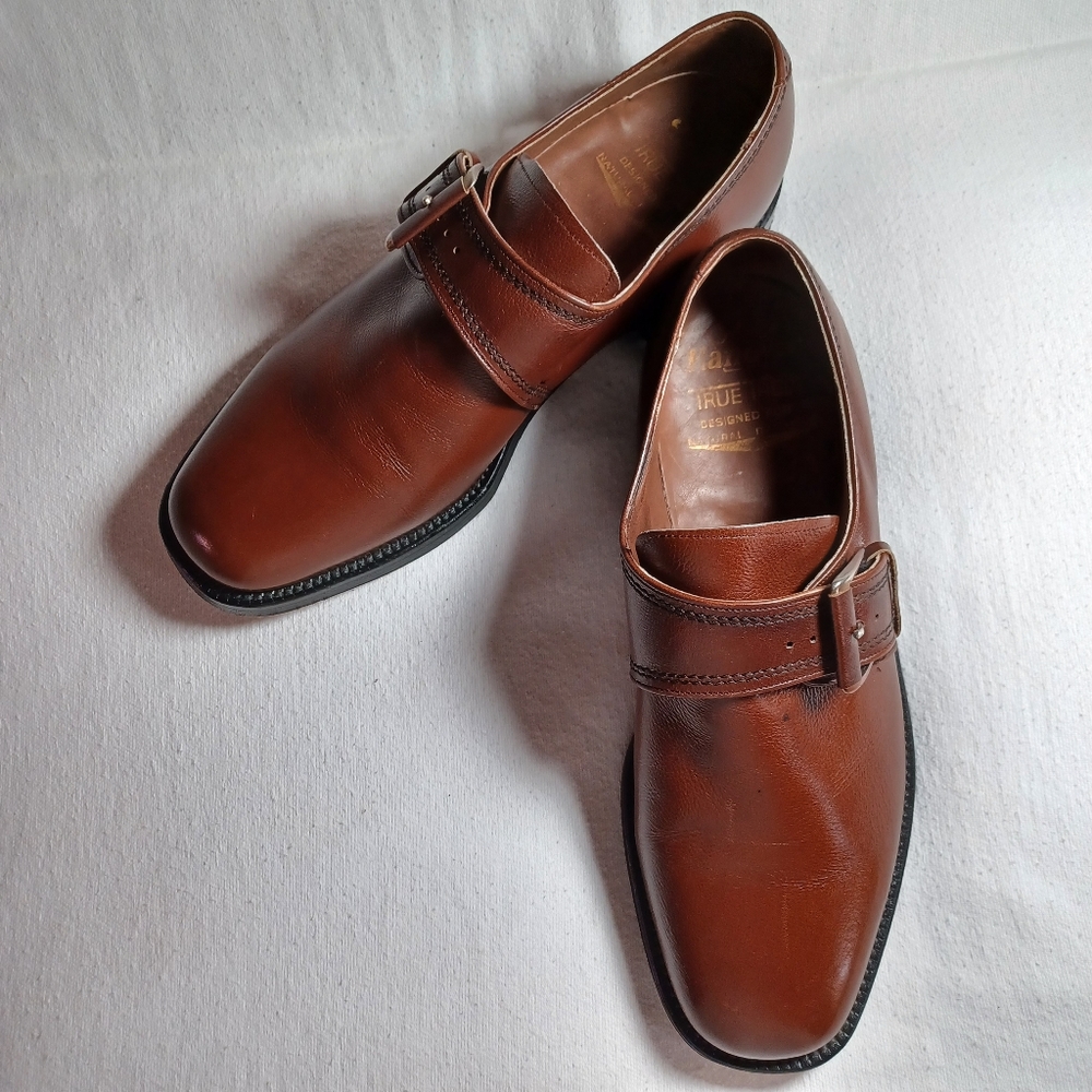 😍HP🫶Vintage Hanover Brown 8D Monk Strap Loafer Neolite